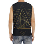 Golden Pyramid Print Men's Fitness Tank Top