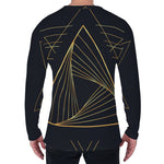 Golden Pyramid Print Men's Long Sleeve T-Shirt