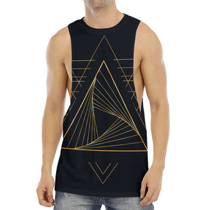 Golden Pyramid Print Men's Muscle Tank Top