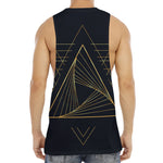 Golden Pyramid Print Men's Muscle Tank Top