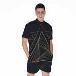 Golden Pyramid Print Men's Rompers