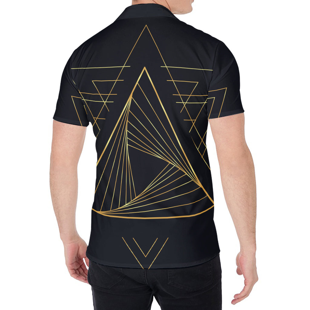 Golden Pyramid Print Men's Shirt