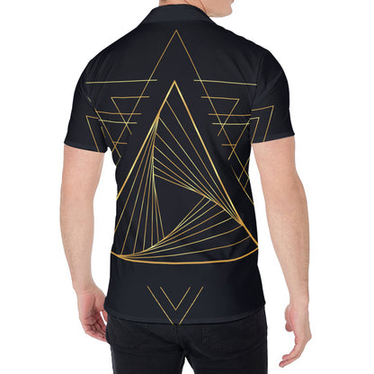 Golden Pyramid Print Men's Shirt