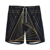 Golden Pyramid Print Men's Sports Shorts