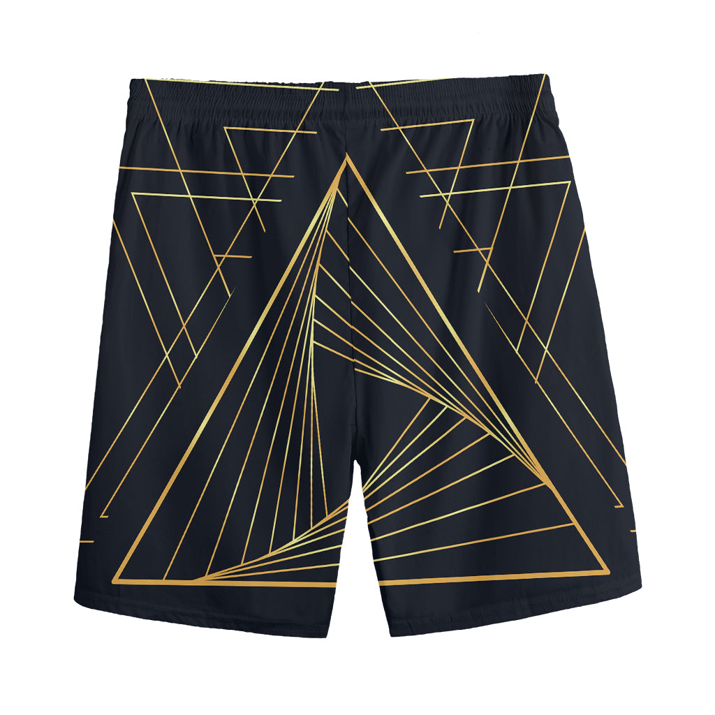 Golden Pyramid Print Men's Sports Shorts