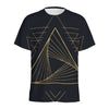 Golden Pyramid Print Men's Sports T-Shirt