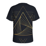 Golden Pyramid Print Men's Sports T-Shirt