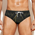 Golden Pyramid Print Men's Swim Briefs