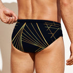 Golden Pyramid Print Men's Swim Briefs