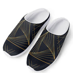 Golden Pyramid Print Mesh Casual Shoes