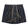 Golden Pyramid Print Mesh Shorts