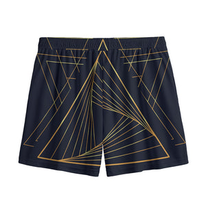 Golden Pyramid Print Mesh Shorts