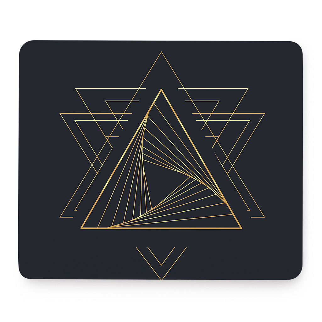 Golden Pyramid Print Mouse Pad