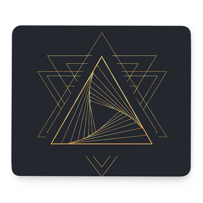 Golden Pyramid Print Mouse Pad