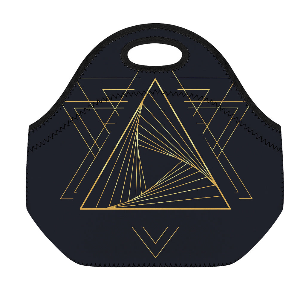 Golden Pyramid Print Neoprene Lunch Bag