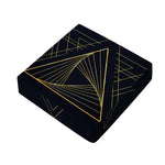 Golden Pyramid Print Outdoor Seat Cushion Cover