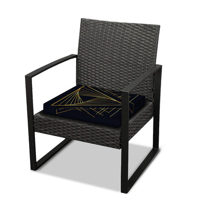 Golden Pyramid Print Outdoor Seat Cushion Cover