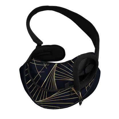 Golden Pyramid Print Pet Sling Carrier