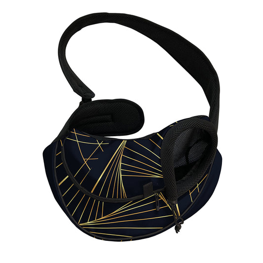 Golden Pyramid Print Pet Sling Carrier