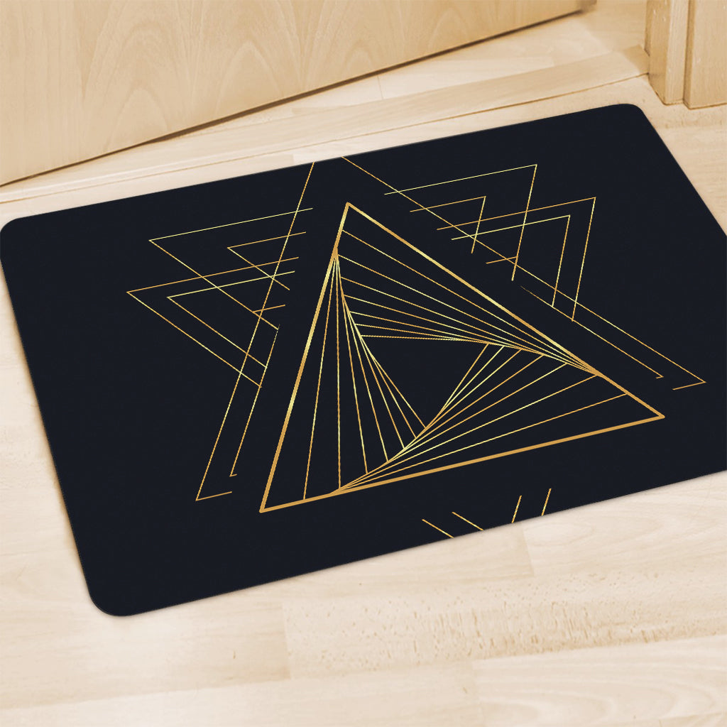 Golden Pyramid Print Polyester Doormat