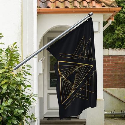 Golden Pyramid Print Polyester Flag