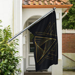 Golden Pyramid Print Polyester Flag