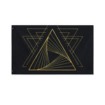 Golden Pyramid Print Polyester Flag