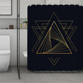 Golden Pyramid Print Polyester Shower Curtain