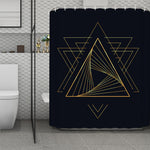 Golden Pyramid Print Polyester Shower Curtain