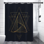 Golden Pyramid Print Premium Shower Curtain