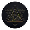 Golden Pyramid Print Round Blanket
