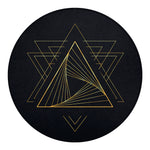 Golden Pyramid Print Round Blanket