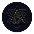 Golden Pyramid Print Round Floor Mat