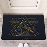 Golden Pyramid Print Rubber Doormat