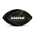 Golden Pyramid Print Rugby Ball