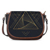 Golden Pyramid Print Saddle Bag