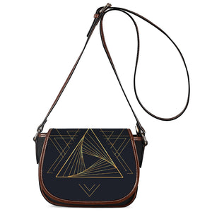 Golden Pyramid Print Saddle Bag