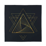 Golden Pyramid Print Silk Bandana