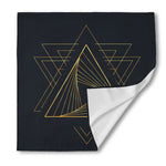 Golden Pyramid Print Silk Bandana