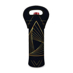 Golden Pyramid Print Single Neoprene Wine Tote