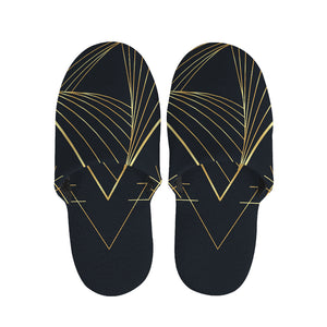 Golden Pyramid Print Slippers