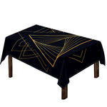 Golden Pyramid Print Tablecloth