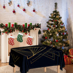 Golden Pyramid Print Tablecloth