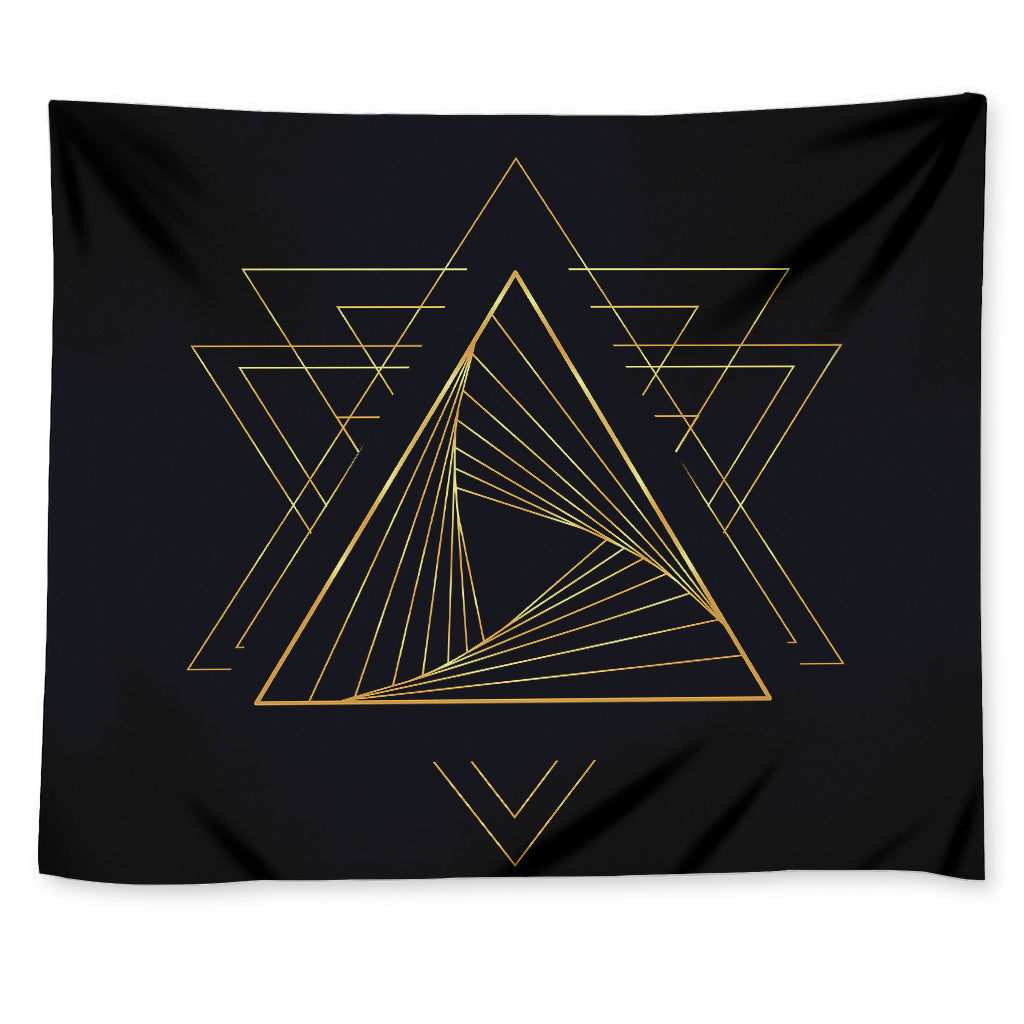 Golden Pyramid Print Tapestry