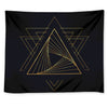 Golden Pyramid Print Tapestry