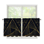 Golden Pyramid Print Tier Curtains
