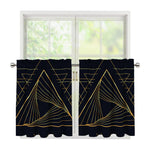 Golden Pyramid Print Tier Curtains