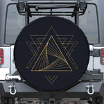 Golden Pyramid Print Tire Cover