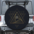 Golden Pyramid Print Tire Cover With Camera Hole