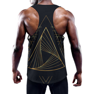 Golden Pyramid Print Training Tank Top